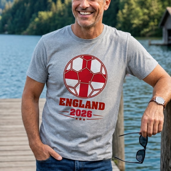 Jollimate England Soccer T-Shirt, England Fan Shirt, Football Fan Gift, Soccer Lover Gift
