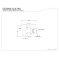 thumbnail image 2 of Kingston Brass CC33100X 3/8" FIP x 3/8" OD Comp Quarter-Turn Angle Stop Valve, Matte Black, 2 of 2