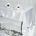 thumbnail image 2 of Mantel rectangular blanco de satén Efavormart de 60 x 126 pulgadas, ideal para banquetes, bodas, fiestas y restaurantes., 2 of 8