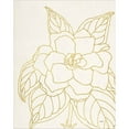 thumbnail image 2 of Great Art Now Gold Gardenia Line Drawing Crop by Moira Hershey, Framed Wall Art, 19.75W x 23H, Flowers Art, 2 of 2