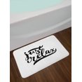 thumbnail image 2 of Saying Bath Mat, Minimalist Style Lettering Hand-drawn Typographic Just Relax Text, Plush Bathroom Decor Mat with Non Slip Backing, 29.5" X 17.5", Black and White, by Ambesonne, 2 of 2