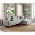 thumbnail image 1 of Sala Modular Reversible Makora Kendall Con Memory Foam, Color Gris Claro, Lino Respaldo Reclinable De 3 posiciones., 1 of 10