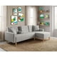 thumbnail image 1 of Sala Modular Reversible Makora Kendall Con Memory Foam, Color Gris Claro, Lino Respaldo Reclinable De 3 posiciones., 1 of 10