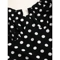 thumbnail image 3 of Black & White Polka Dot Sexy Casual Backless Sleeveless Spaghetti Strap Dress for Women Spring Summer, 3 of 5