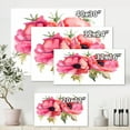 thumbnail image 4 of Stylized Pink Poppy Flowers 40 in x 30 in Painting Canvas Art Print, by Designart, 4 of 4