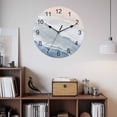 thumbnail image 2 of Wall Clock Blue Ocean Waves Clocks PVC Silent Non-Ticking Battery Operated Decorative Ombre Beach Spray Round Clock for Home Living Room Kitchen Bedroom Office School Wall Decor 10 Inch, 2 of 9