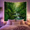 thumbnail image 2 of Secluded Tropical Rainforest with Around Winding River Clear, Mystical Fantasy for Space Lovers, Galaxy Room Decor, Mother'S Day Gift, Tapestry Wall Hanging for Bedroom and Dorm, 2 of 7