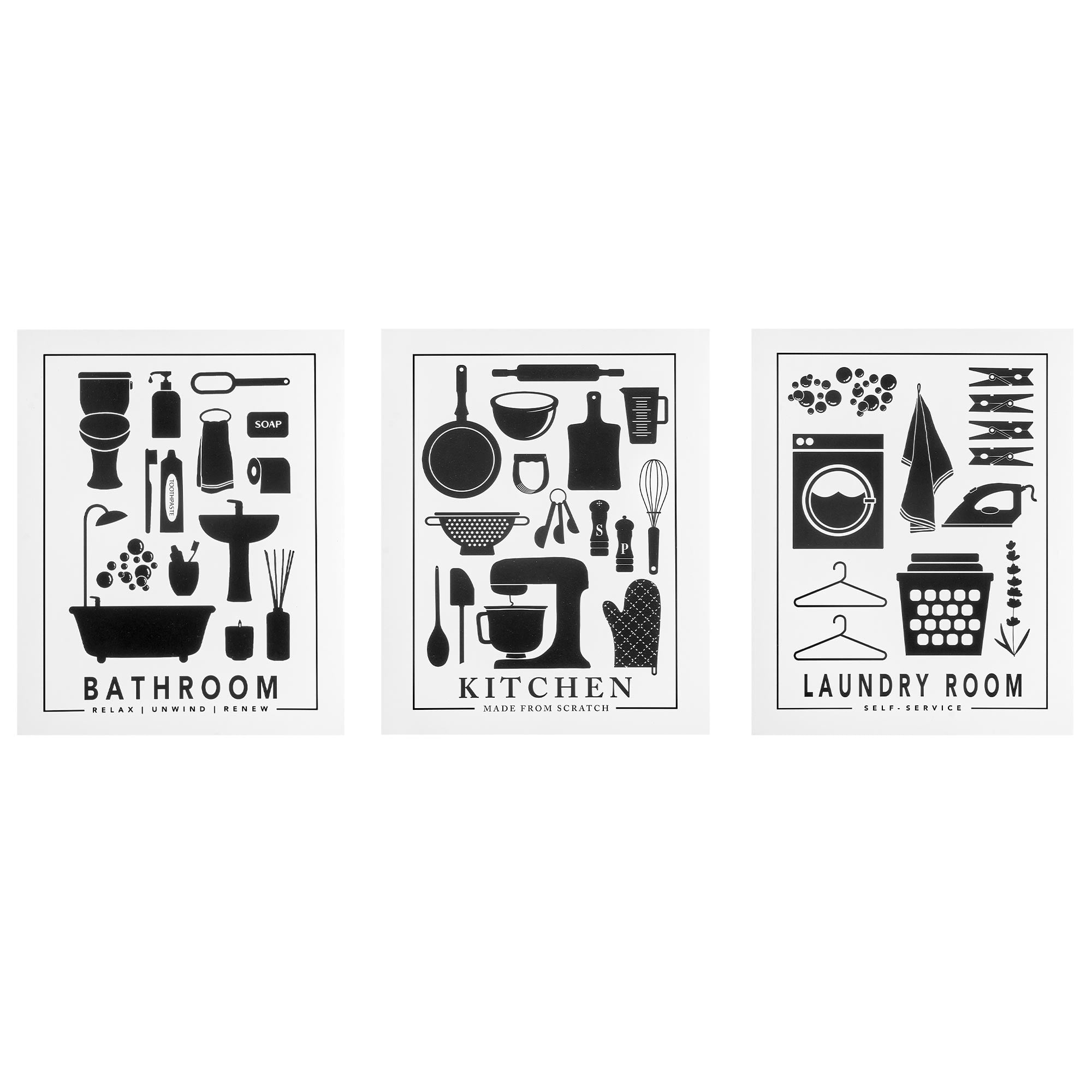 American Art Decor Everyday 8" x 10" 3-Piece Print Set