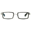 Elton John Pop Specs Reading Glasses - Black/Crystal Bullet 3.00, Rectangle Frame