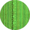 thumbnail image 1 of Ahgly Company Indoor Round Oriental Green Modern Area Rugs, 4' Round, 1 of 4