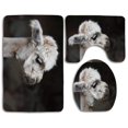 thumbnail image 1 of ABPHQTO Alpaca esquilada Juego de alfombras de baño de 3 piezas Alfombra de baño Alfombra de contorno y tapa de inodoro ABPHQTO Cont-CHAPPLE-27451, 1 of 2