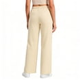 thumbnail image 5 of Fabrcox Women's Scrub Pants Soft Stretch Wide Leg Uniform Trousers with Pockets for Nurses ,Beige M, 5 of 6