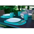 thumbnail image 3 of Kraftware Fishnet Oval Placemat 17"x12" (Set/6) Add Fun and Color to your Outdoor Dining – Real Jute Material – Teal, 3 of 4