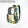 thumbnail image 6 of SEANATIVE Kids Clear Backpack with Front Pocket Adjustable Straps Transparent Clear Bag Girls See Through Travel Stadium School Bags PVC Bookbag, Lemon Pattern, 6 of 7