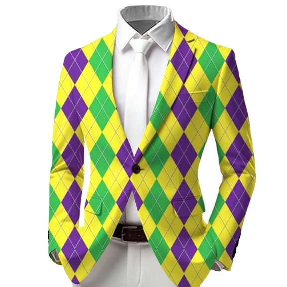 Kiijoy Toddler Boys Blazer Stylish Carnival Party Lapel Suit Jacket for Kids, Sizes 3-4