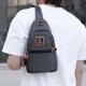thumbnail image 5 of Riñoneras de pecho para hombre, riñonera de tela Oxford de gran capacidad, bolsas impermeables para teléfono, 5 of 6