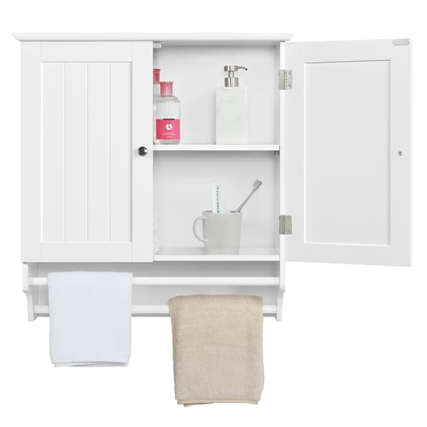 Easyfashion Wall Mounted Medicine with Double Doors