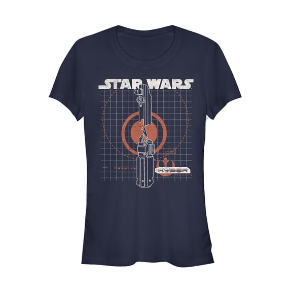 Junior's Star Wars: The Rise of Skywalker Kyber Crystal  Graphic Tee Navy Blue Small
