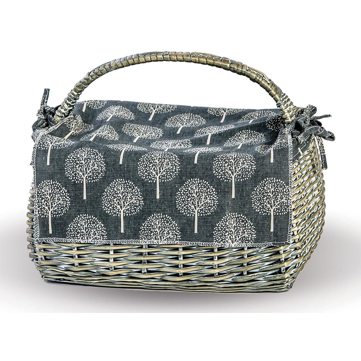 Picnic Plus Napa Picnic Basket For Wine and Cheese Gray