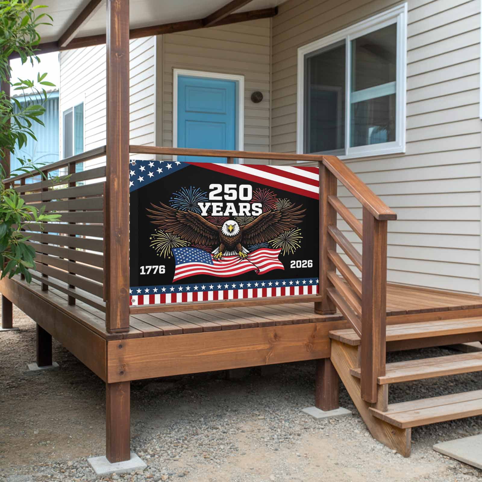 4th of July Flags for Outside 3x5 ft Years Outdoor Flags Double Sided Grommets House Banner Patriotic USA Flag Eagle Fireworks Patio Yard Flag for Outdoor Party Porch Independence Day Decor