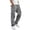 Gray, variant on Zynoxe Cargo Pants for Men with Multi Pocket Comfy Elastic Waist Drawstring Trousers Fashionable Solid Color Hiking Pants Versatile Outdoor Tapered Jogger Pants