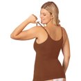 thumbnail image 2 of Mujeres Body Contouring Tops Seamless European Sexy Vest Daily Wear (Café L) FLhrweasw Para estrenar, 2 of 5
