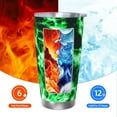 thumbnail image 5 of KLL Green Tie Dye Print 40oz Stainless Steel Insulated Car Cup with Spillproof Lid - Keep Your Drink Hot or Cold on the Go-Without Straw, 5 of 8