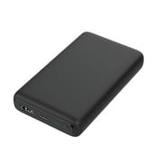 onn 10,000 mAh Dual USB-C/USB-A Port Portable Battery, Black