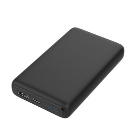 بطارية محمولة بمنفذ USB-C/USB-A بسعة 10000 مللي أمبير، باللون الأسود