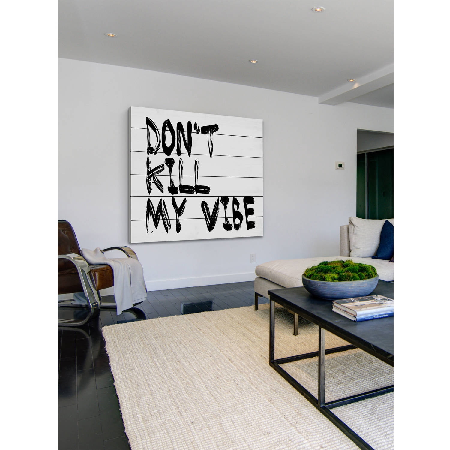 Marmont Hill "Don't Kill My Vibe" by Diana Alcala Painting Print on White Wood