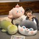 thumbnail image 2 of Almohada de peluche gigante de dinosaurio gordo, cojín de Animal suave de 35-110cm, gato, perro Husky, muñecas encantadoras, regalo de Navidad, 2 of 5