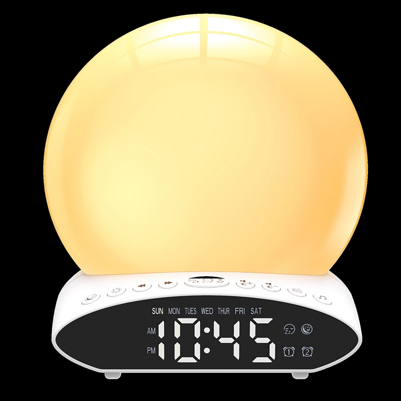 Wolfast Promotion Projection Wake-up Light Colorful Music Sleep Aid  Simulation Lamp Alarm Clock 