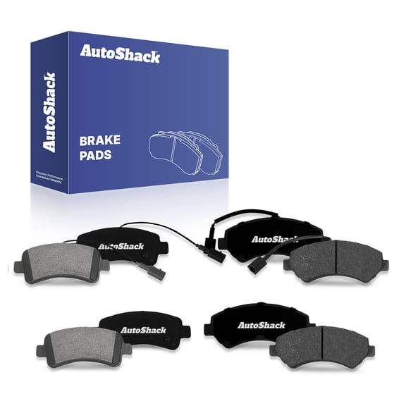 AutoShack Front & Rear Ceramic Brake Pad Set for Ram, ProMaster 2500 2014-2021 ProMaster 1500 2014-2021, FWD L4 3.0L V6 3.6L
