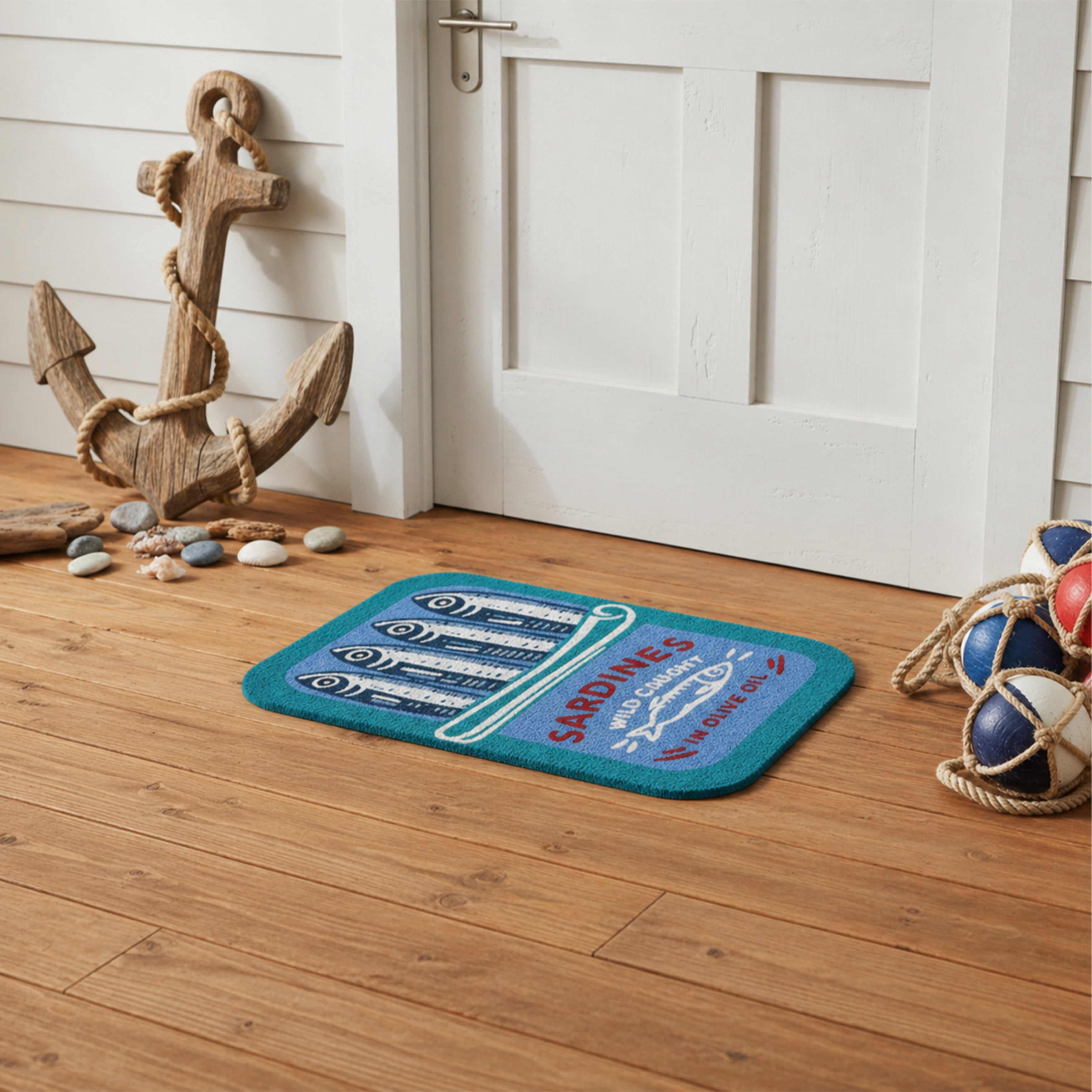 Calloway Mills 117891729 Tinned Sardine Fish Doormat, 17" x 29"
