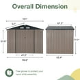 thumbnail image 4 of OC Orange-Casual 8' x 6' FT Outdoor Storage Shed, Metal Garden Tool Shed with Lockable Door, Outside Sheds & Storage Galvanized Steel, Brown, 4 of 9