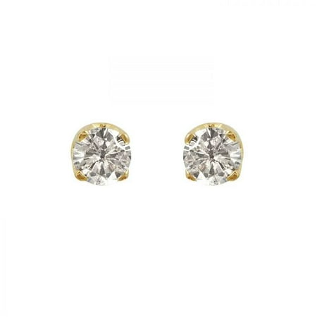 Foreli 0.16CTW Diamond 14K Yellow Gold Earrings