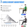 thumbnail image 3 of FIASON 1 Pack Space Gray Adjustable Laptop Stand,Compatible with 9-17" Laptop,7-Levels Ventilated Aluminum Laptop Holder for Desk,Ergonomic Universal Computer Stand with aluminum, metal and Rubber, 3 of 7