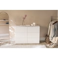 thumbnail image 5 of Polifurniture Madison Modern 6 Drawer Wood Double Dresser, White, 5 of 12