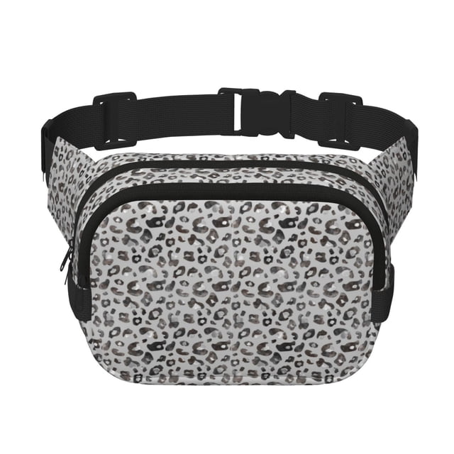 Balery Wild Animal Leopard Print Mochila Cinturón para Mujeres y Hombres, Bolsa de Cintura Impermeable de Doble Capa con Correa
