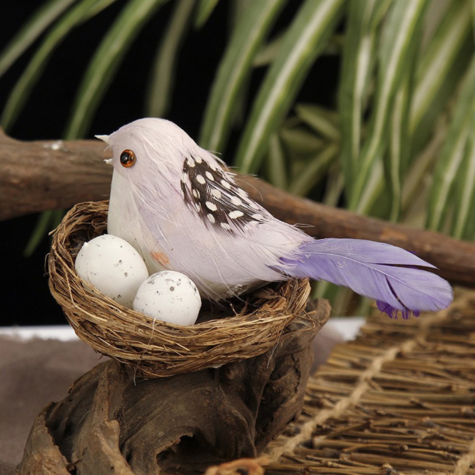 Opolski 1 Set Artificial Bird Nest Realistic Looking Ecofriendly