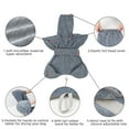 thumbnail image 1 of LOLIPPYY 1Pc Dog Bath Towel Grey Water Absorbent Microfiber Robe with Full Elastic Cover and Tail Fix Band, 1 of 7