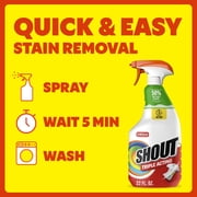 Shout Active Enzyme Laundry Stain Remover Spray, Triple-Acting Formula Clings, Penetrates, and Lifts 100+ Types of Everyday Stains - Prewash Spray 22 FL. OZ.