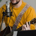 thumbnail image 3 of PAMINGONO 1Set Cool Brown Leather Guitar Strap for Acoustic and Electric Instruments, 3 of 8