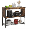 thumbnail image 7 of Bestier Farmhouse Kitchen Island with Storage, Portable Coffee Bar Shelf Console Table, Rustic, 7 of 7
