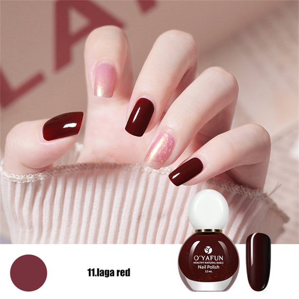 Esmalte de uñas, regalos para mujeres Esmalte de uñas mate Esmalte de uñas mate de secado rápido y blanqueador sin horneado de larga duración 12ML Pegatinas para uñas