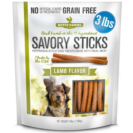 Betsy Farms Savory Sticks Dog Treat, Lamb Flavor (3