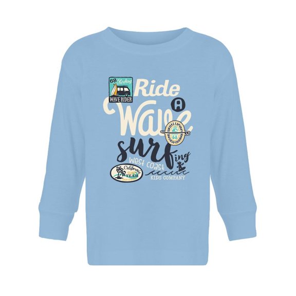 Ride A Wave Long Sleeve Toddler -Image by Shutterstock,  3 Toddler