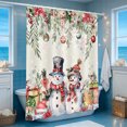 thumbnail image 4 of Christmas Bathroom Curtain, Waterproof 70.9 x 59.1 Inch Fabric Shower Curtain with Hooks for Holiday Home Decor and Bath Accessories H, 4 of 4