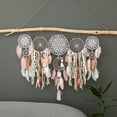 thumbnail image 2 of QKW 5-Piece Large-sized dreamcatcher set Bohemian Wall Decoration,Hanging decorations in the living room and bedroom, pink，29.5*39.3 Inches, 2 of 5