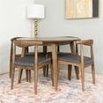 thumbnail image 6 of Pemberly Row 5-Piece Mid-Century Solid Wood Dining Set with 4 Chairs in Gray, 6 of 6